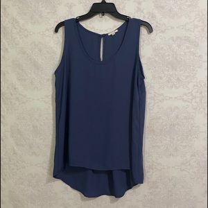 PLEIONE hi lo sleeveless blouse keyhole back Sz M